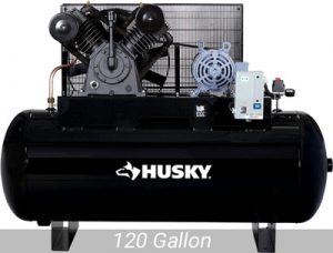 Husky 120 gallon air compressor